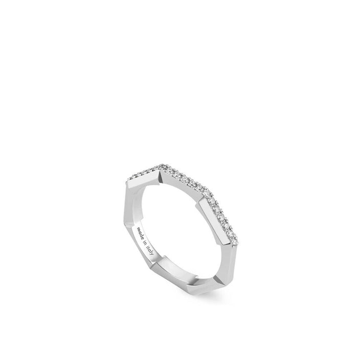 GUCCI LINK TO LOVE RNG 3MM WGD&FPAVD YBC662140001015 Size 15 from Gucci
