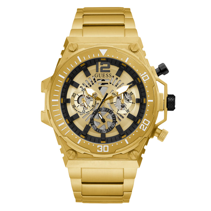 Guess Men's Classic Gold Dial Watch - GW0324G2