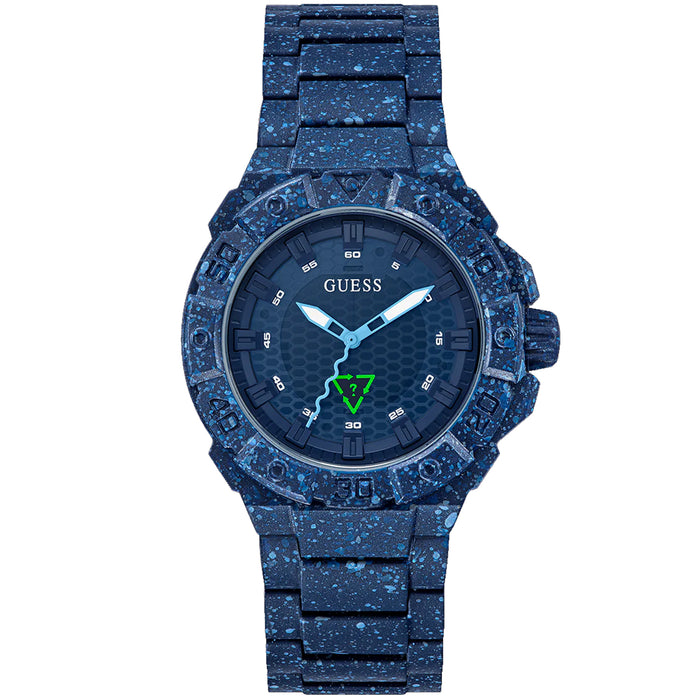 Guess Men's NoTide Ocean Plastic Navy blue Dial Watch - GW0507G1