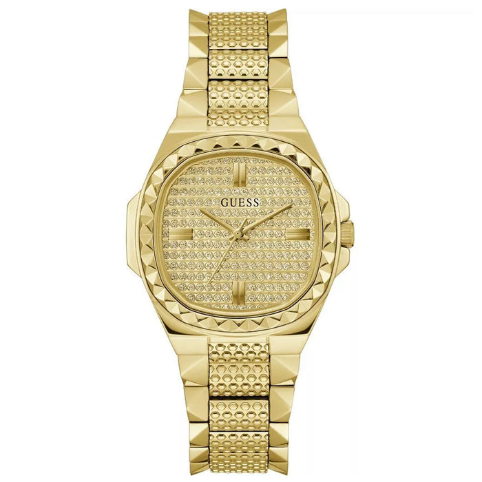 Guess Women's Rebellious Gold Tone Analog Gold Dial Watch - GW0601L1