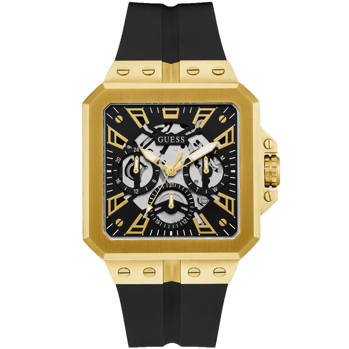 Guess Men's Leo Black Dial Watch - GW0637G2