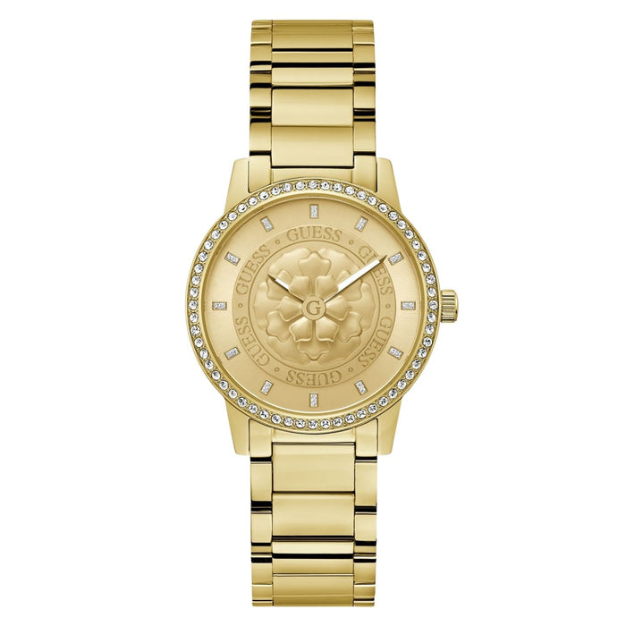 Guess Women's Petal Gold Dial Watch - GW0747L2