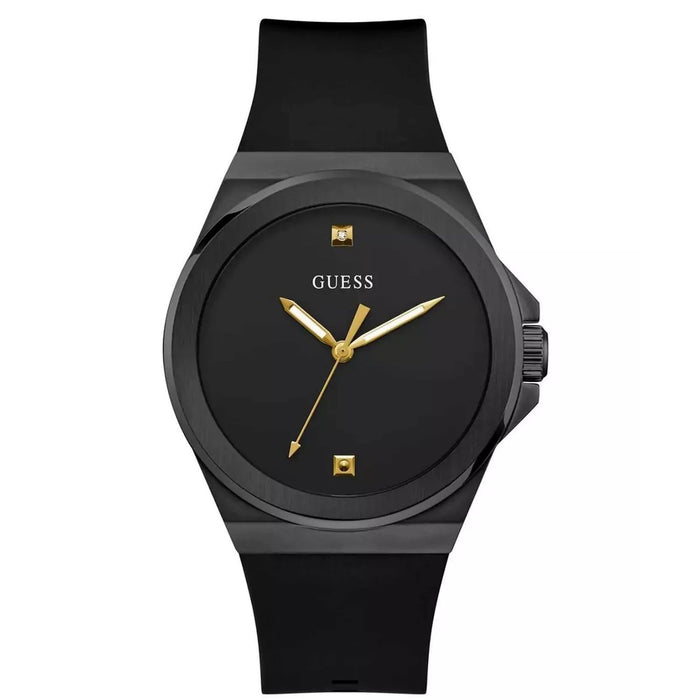 Guess Men's Vinyl Black Dial Watch - GW0790G2