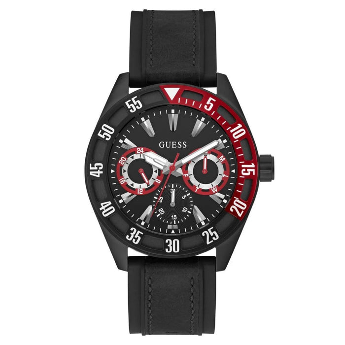 Guess Men's Letterman Black Dial Watch - GW0903G2