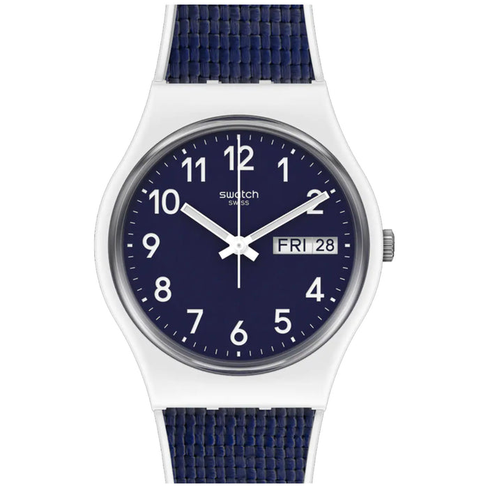 Swatch Men's Navy Light Blue Dial Watch - GW715