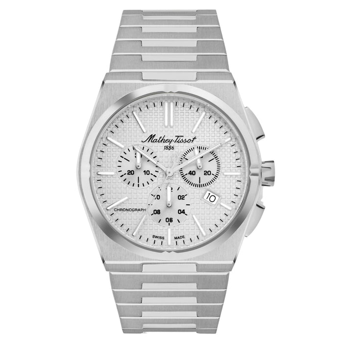 Mathey Tissot Men's Zoltan White Dial Watch - H117CHAS