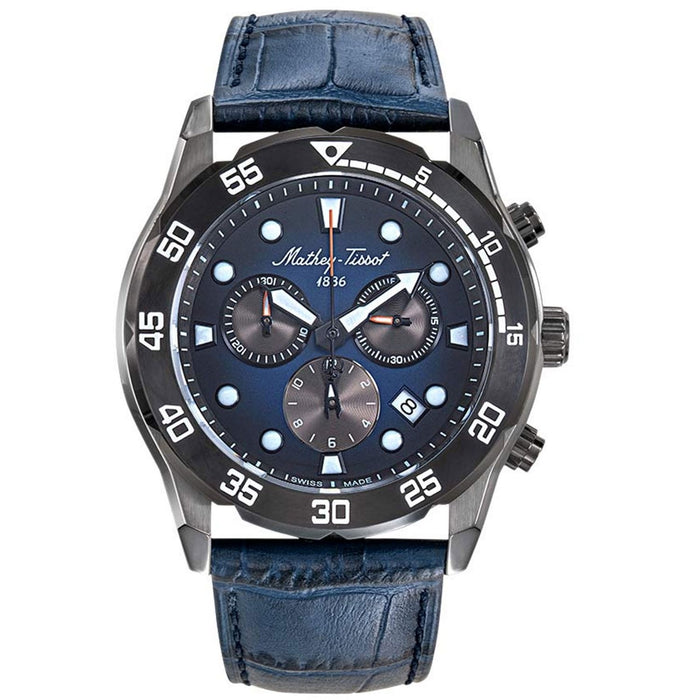 Mathey-Tissot Men's Bolton II Blue Dial Watch - H121CHLNB