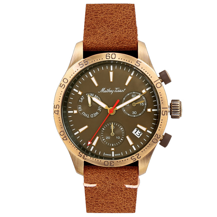 Mathey Tissot Men's Type 22 Brown Dial Watch - H1822CHLBRBR