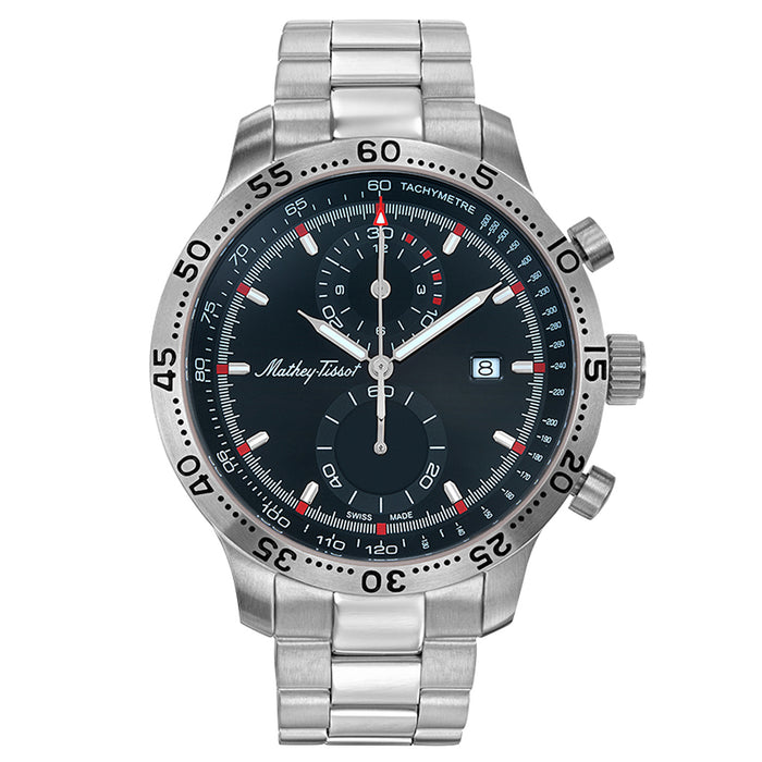 Mathey Tissot Men's Type 23 Chrono Quartz Black Dial Watch - H1823CHAN