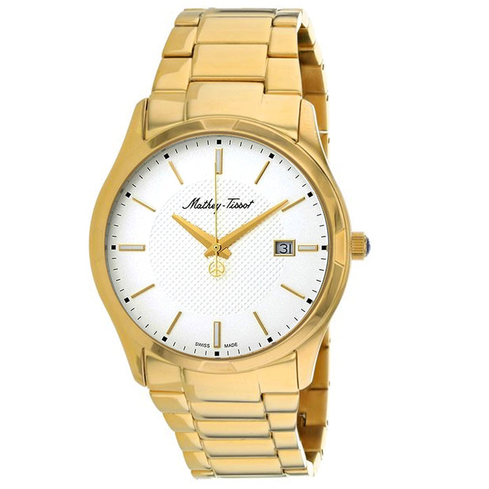 Mathey Tissot Men's Classic White Dial Watch - H2111PI