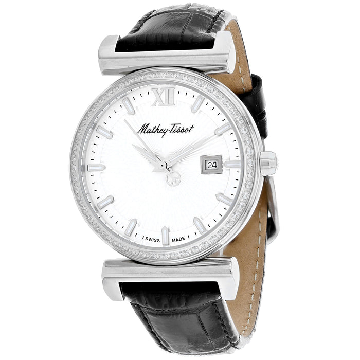 Mathey Tissot Women's Elegance Diamonds White Dial Watch - H410ALQI
