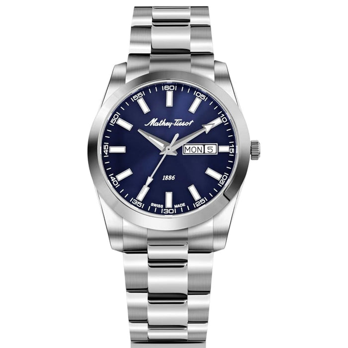Mathey-Tissot Men's Mathy I Day-Date Blue Dial Watch - H453ABU