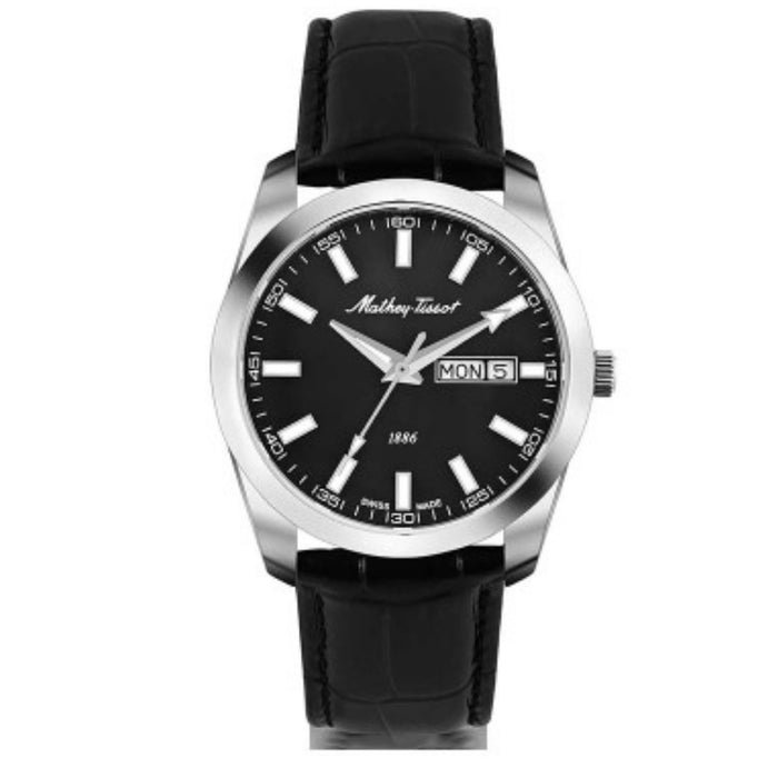 Mathey-Tissot Men's Mathy I Day-Date Black Dial Watch - H453ALN