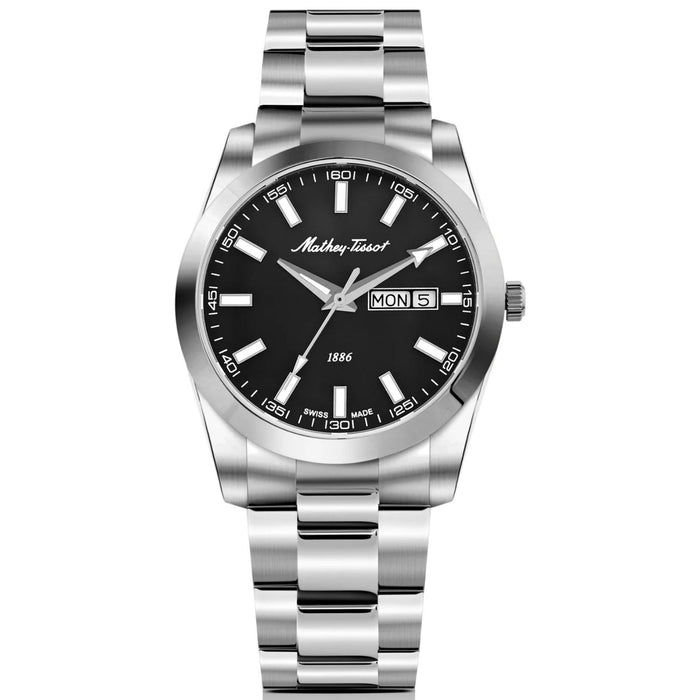 Mathey-Tissot Men's Mathy I Day-Date Black Dial Watch - H453AN