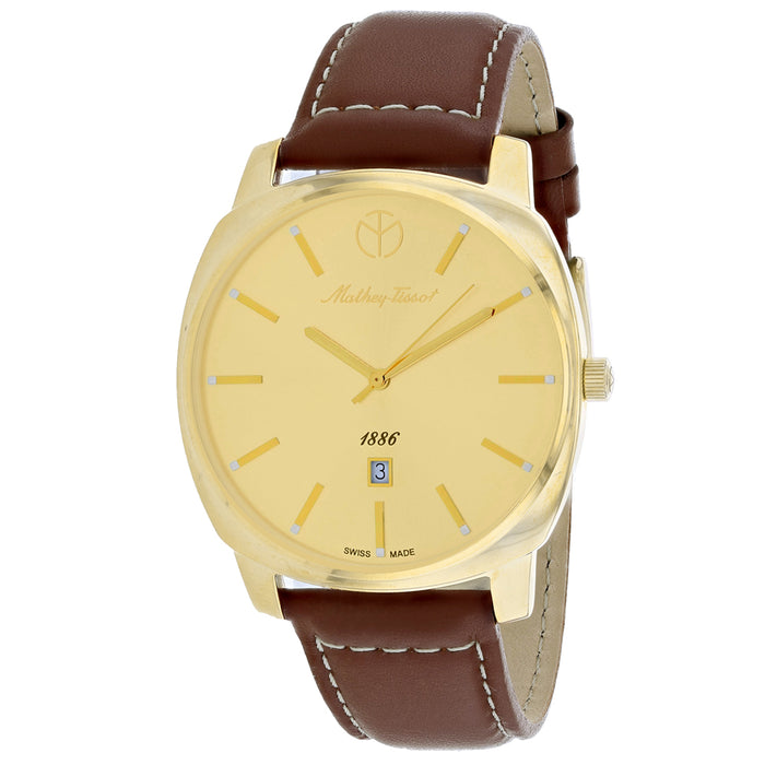 Mathey Tissot Men's Smart Gold Dial Watch - H6940PDIB