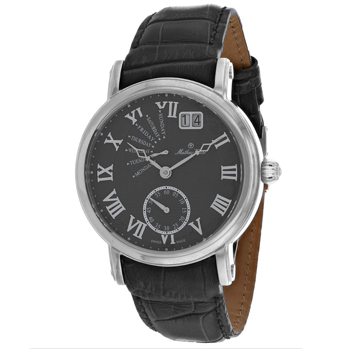 Mathey Tissot Men's Retrograde Grey Dial Watch - H7020AS