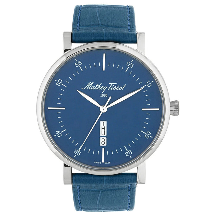 Mathey-Tissot Men's Monsoon Day-date Blue Dial Watch - H7918ALBU
