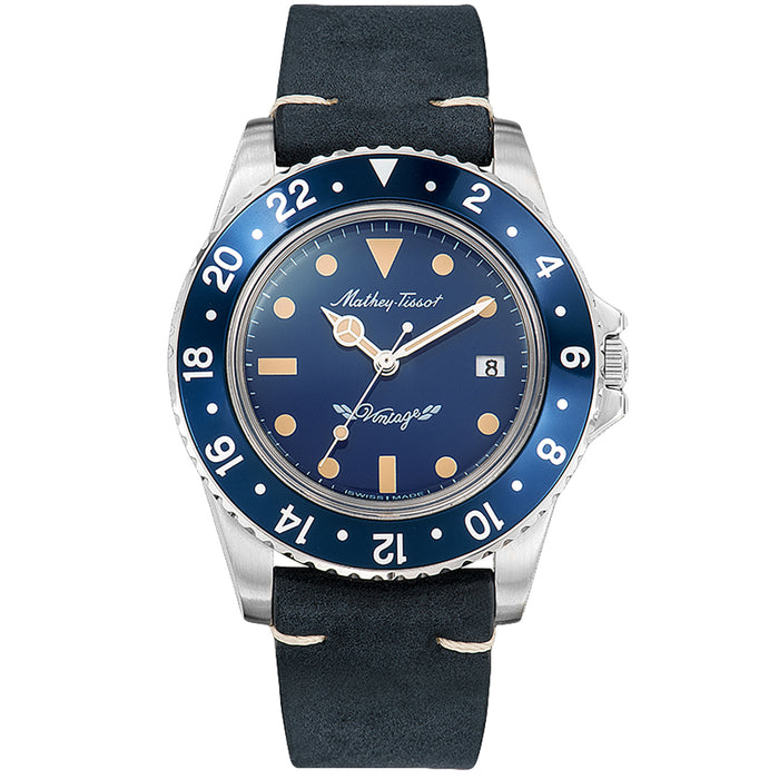 Mathey Tissot Men's Vintage Blue Dial Watch - H900ALBU