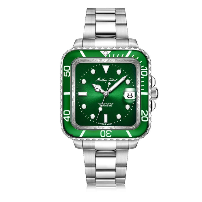 Tissot Men's Mathy Green Dial Watch - H902QAV