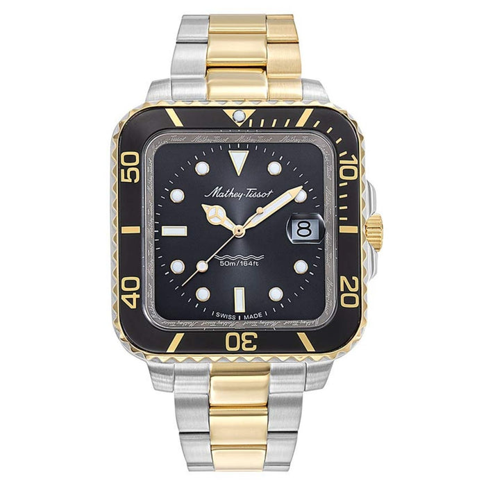 Mathey Tissot Men's Vintage Black Dial Watch - H902QBN