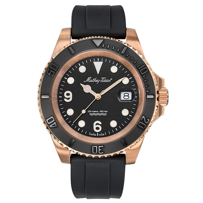 Mathey Tissot Men's Classic Black Dial Watch - H909PN