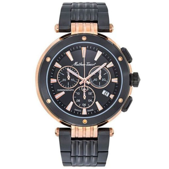 Mathey Tissot Men's Neptune Chrono Black Dial Watch - H912CHNR