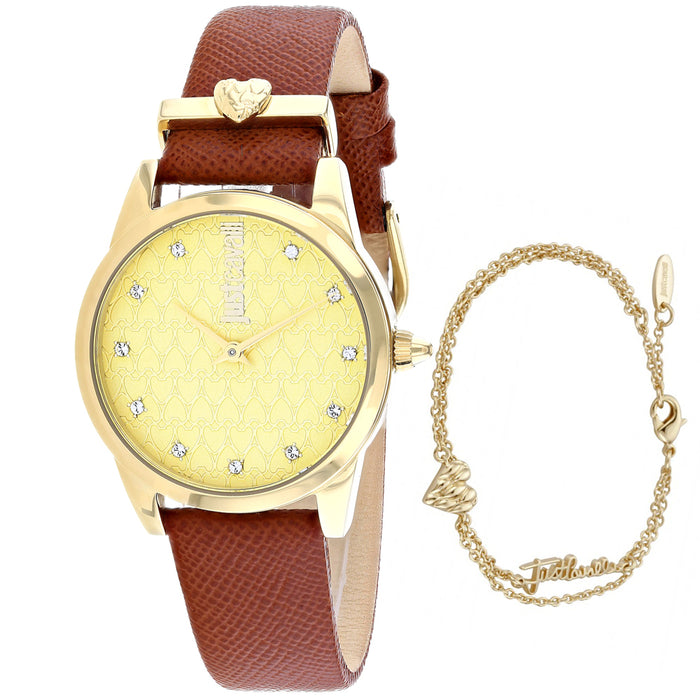 Just Cavalli Women's Vale Gold Dial Watch - JC1L010L0525