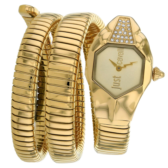 Just Cavalli Women's Glam Snake Silver Dial Watch - JC1L022M0025