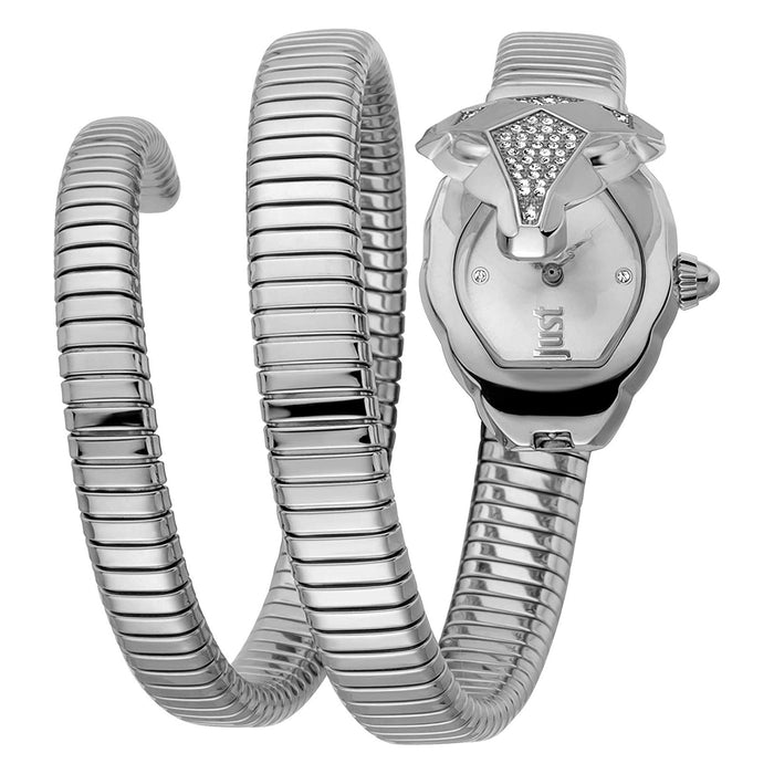 Just Cavalli Women's Glam Chic Snake Silver Dial Watch - JC1L073M0015