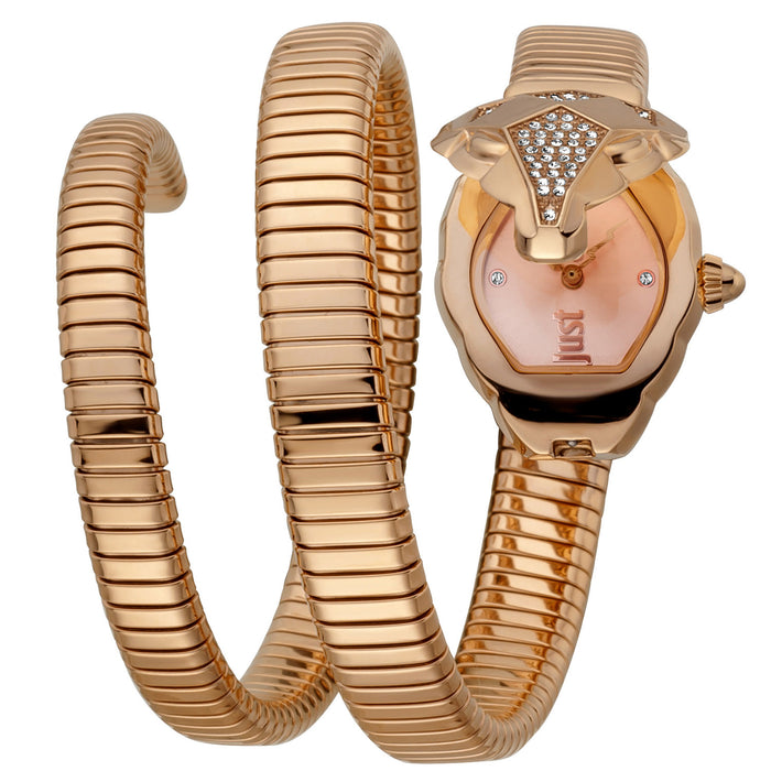 Just Cavalli Women's Snake Mirror Rose gold Dial Watch