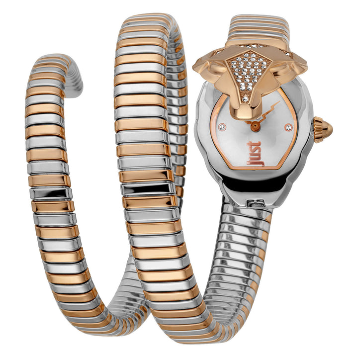 Just Cavalli Women's Snake Mirror White Dial Watch