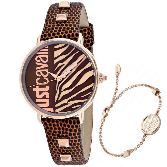 Just Cavalli Women's Zebra Brown Dial Watch - JC1L077L0045