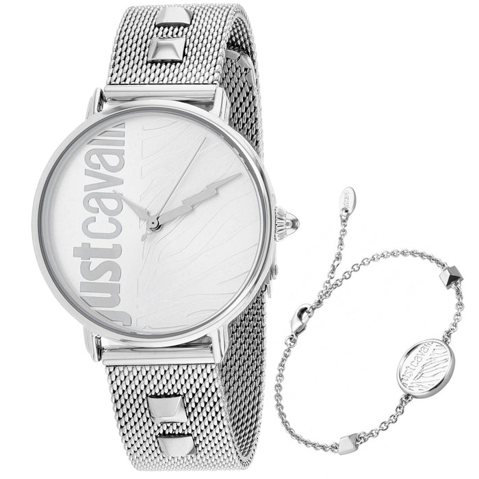 Just Cavalli Women's Zebra Silver Dial Watch - JC1L077M0055