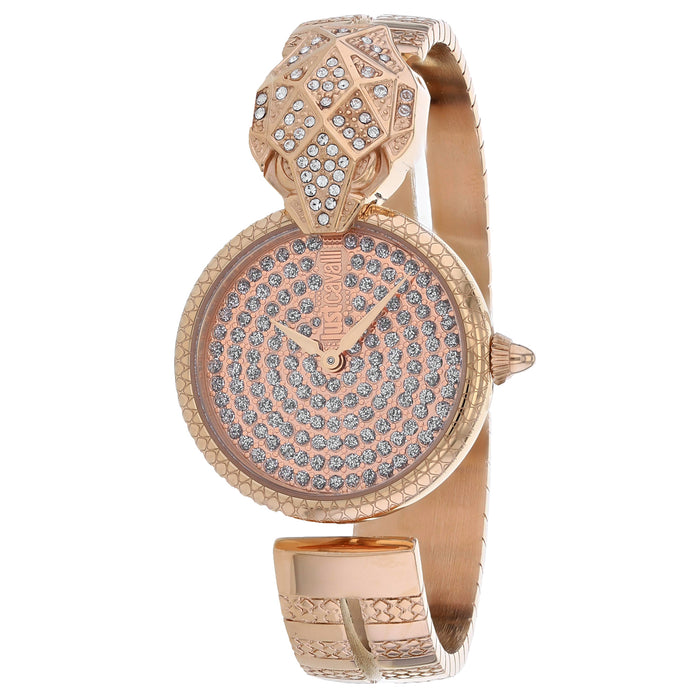 Just Cavalli Women's Glam Chic Snake Rose Gold Dial Watch - JC1L086M0035