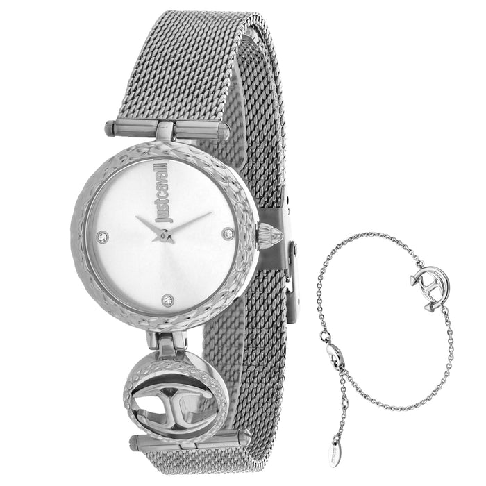 Just Cavalli Women's Mini Silver Dial Watch - JC1L103M0055