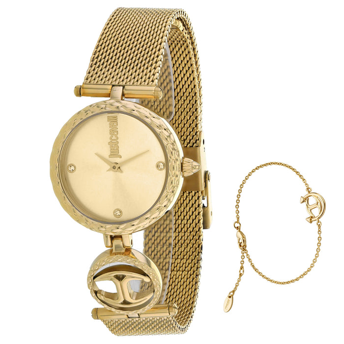 Just Cavalli Women's Mini Gold Dial Watch - JC1L103M0065