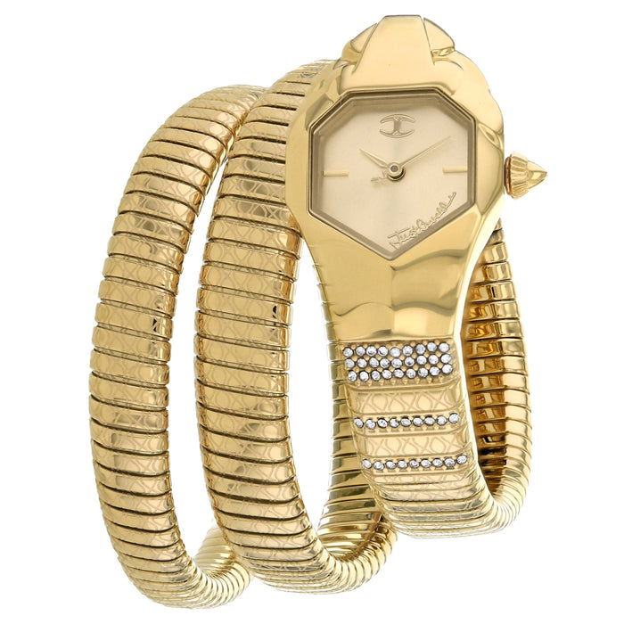 Just Cavalli Women's Glam Snake Gold Dial Watch - JC1L112M0025