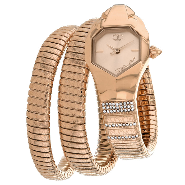 Just Cavalli Women's Glam Snake Rose Gold Dial Watch - JC1L112M0035