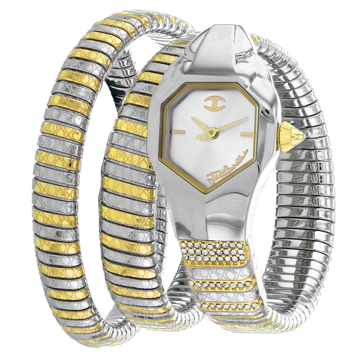 Just Cavalli Women's Glam Snake Silver Dial Watch - JC1L112M0045