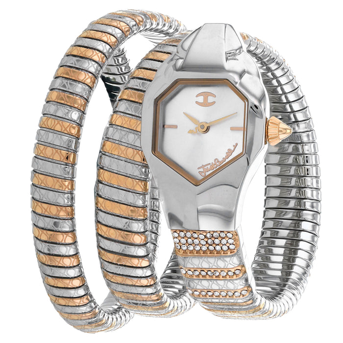 Just Cavalli Women's Glam Snake Silver Dial Watch - JC1l112M0055