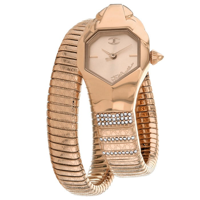 Just Cavalli Women's Glam Snake Rose Gold Dial Watch - JC1L113M0035