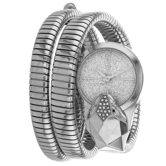 Just Cavalli Women's Glam Snake Silver Dial Watch - JC1L114M0015