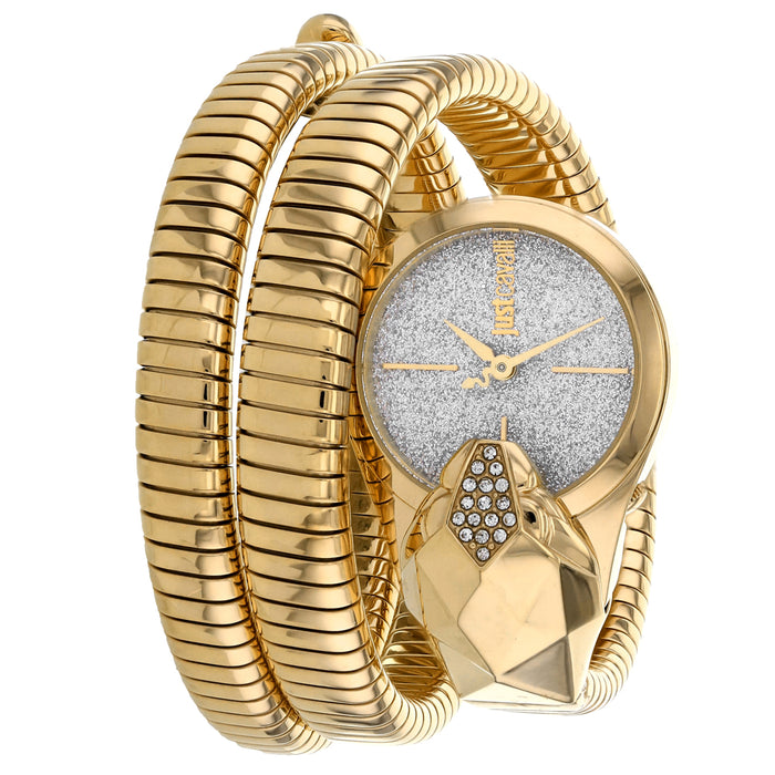 Just Cavalli Women's Glam Snake Silver Dial Watch - JC1L114M0035