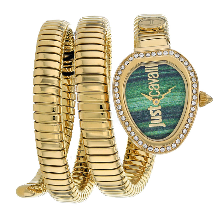 Just Cavalli Women's Just Glam Evo 3 Green Dial Watch - JC1L120M0035
