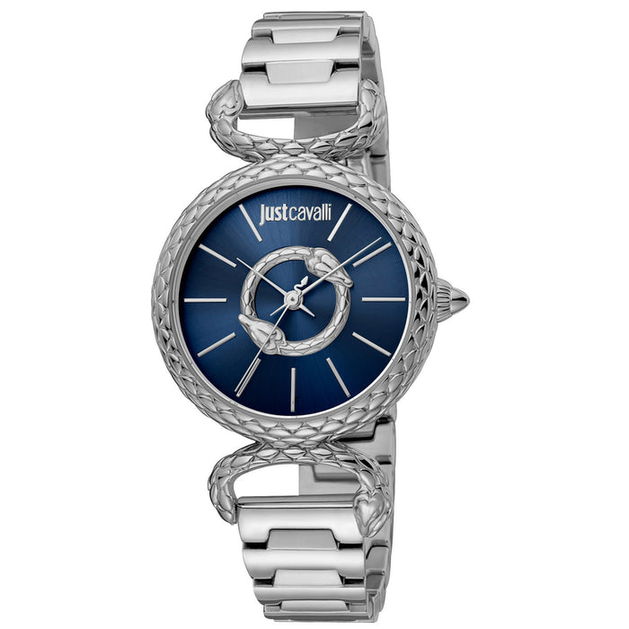 Just Cavalli Women's Serpente Interno Blue Dial Watch