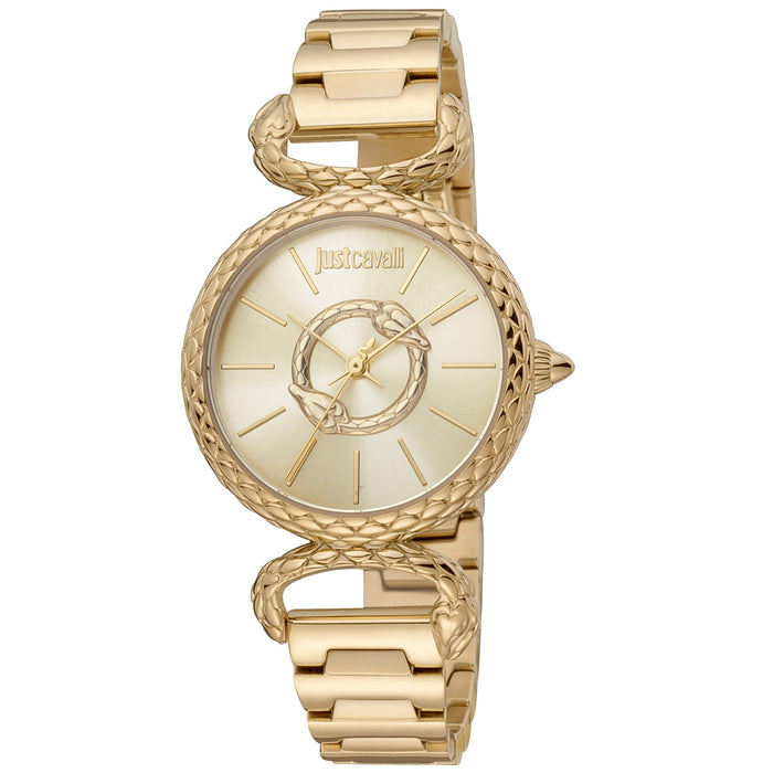 Just Cavalli Women's Serpente Interno Champagne Dial Watch