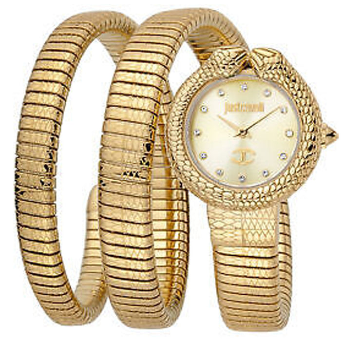 Just Cavalli Women's Snake Gold Dial Watch - JC1L162M0025