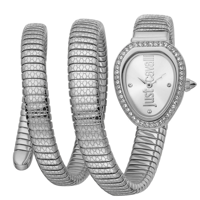 Just Cavalli Women's Serpente Doppio Silver Dial Watch