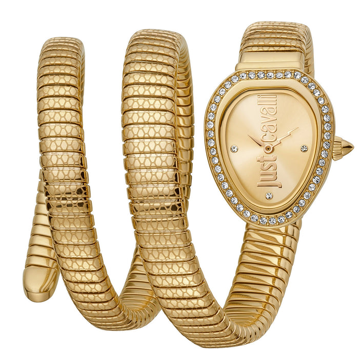 Just Cavalli Women's Serpente Doppio Gold Dial Watch