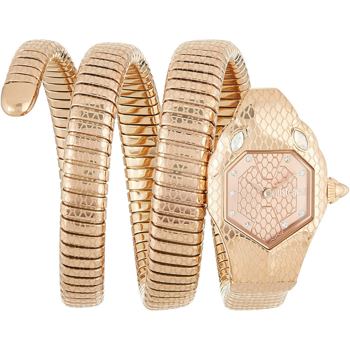 Just Cavalli Women's Glam Chic Snake Rose gold Dial Watch - JC1L168M0055